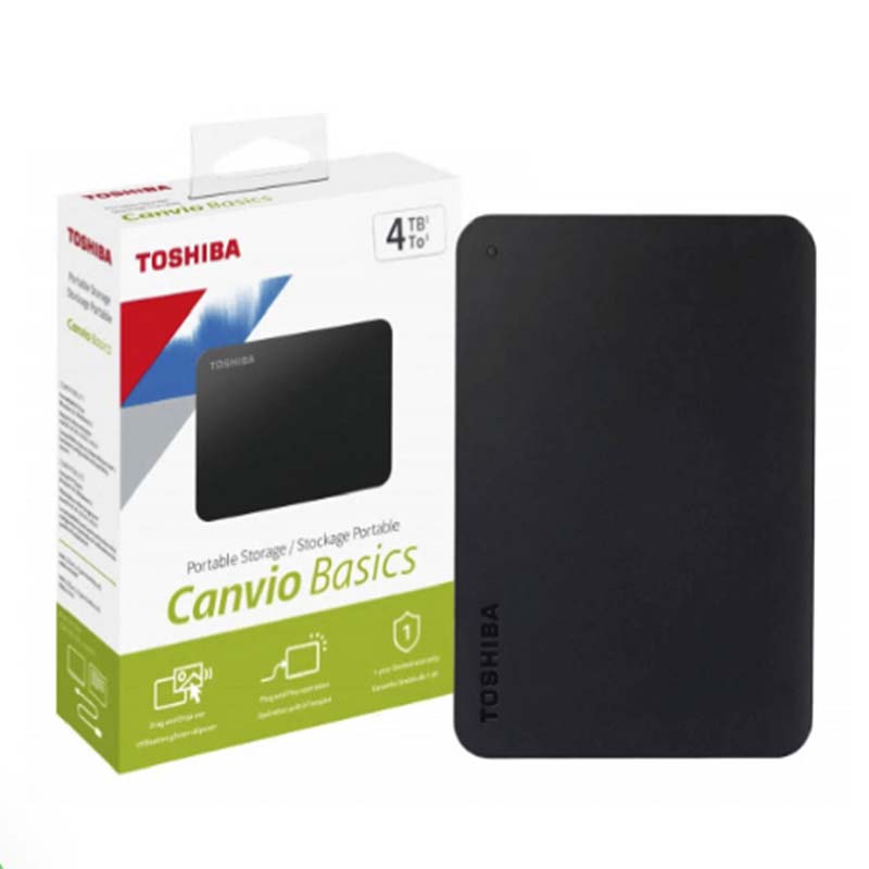 DISCO EXTERNO TOSHIBA CANVIO BASICS 1TB 3.0 Usb Black Servicom