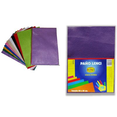 PAÑO LENCY 10 UNIDADES COLORES SURTIDO HAND