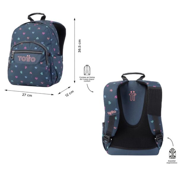MOCHILA ESCOLAR TEMPERA TOTTO - Imagen 2