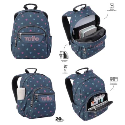 MOCHILA ESCOLAR TEMPERA TOTTO