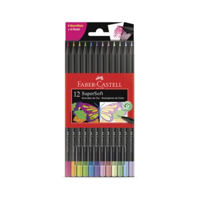 Eco lápices SuperSoft x12 6 neones 6 pasteles