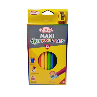 LAPICES DE 12 COLORES MAXI TRIANGULARES ARTEL