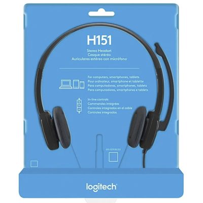 AUDIFONO LOGITECH H151 STEREO HEADSET NEGRO
