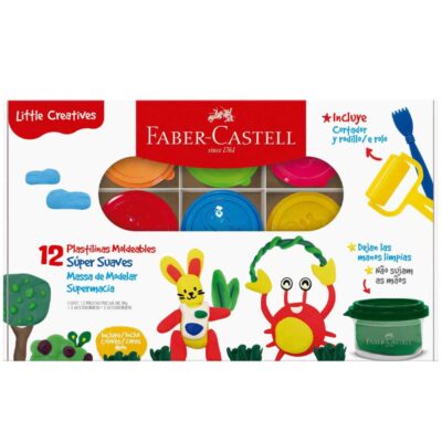 Plastilinas Súper Suaves x 12 colores - Little Creatives