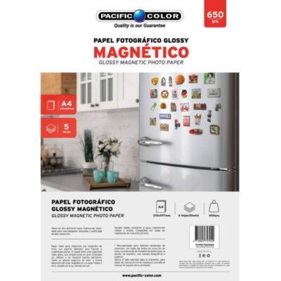 PAPEL FOTOGRÁFICO GLOSSY MAGNÉTICO 650GRS 5 HJS.