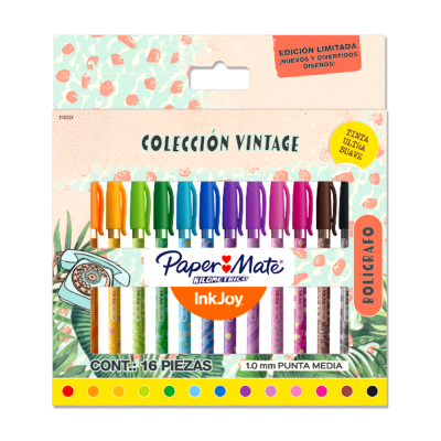 SET 16 LAPICES PAPER MATE INKJOY PUNTA MEDIA