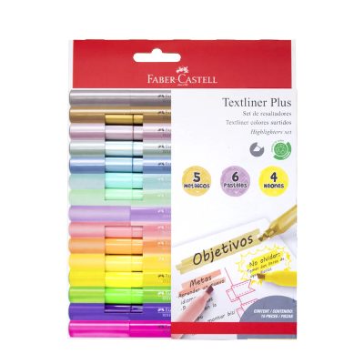 Destacador Textliner Plus Faber-Castell x15 Colores